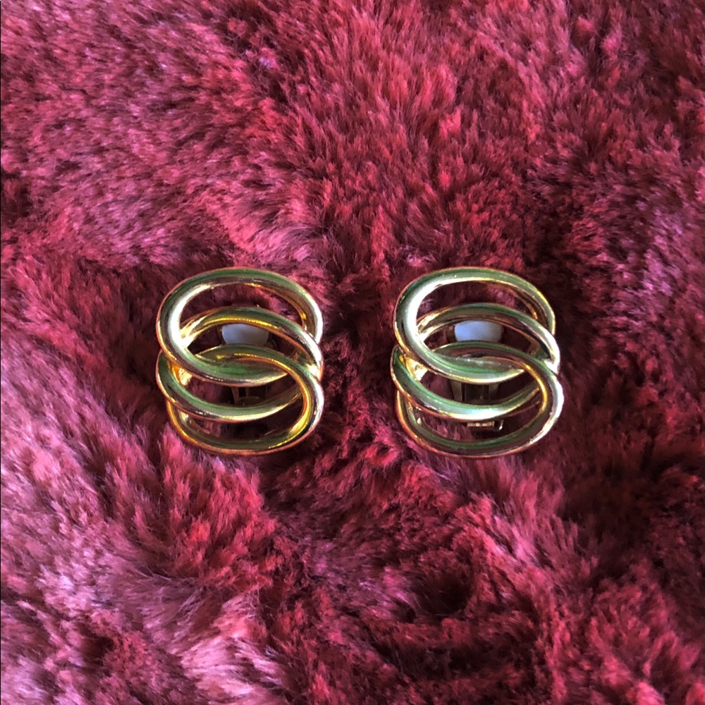 Vintage Statement Earrings Clip On Style